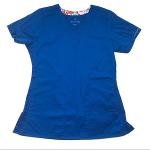 Vera Bradley Blue Scrub Top XS